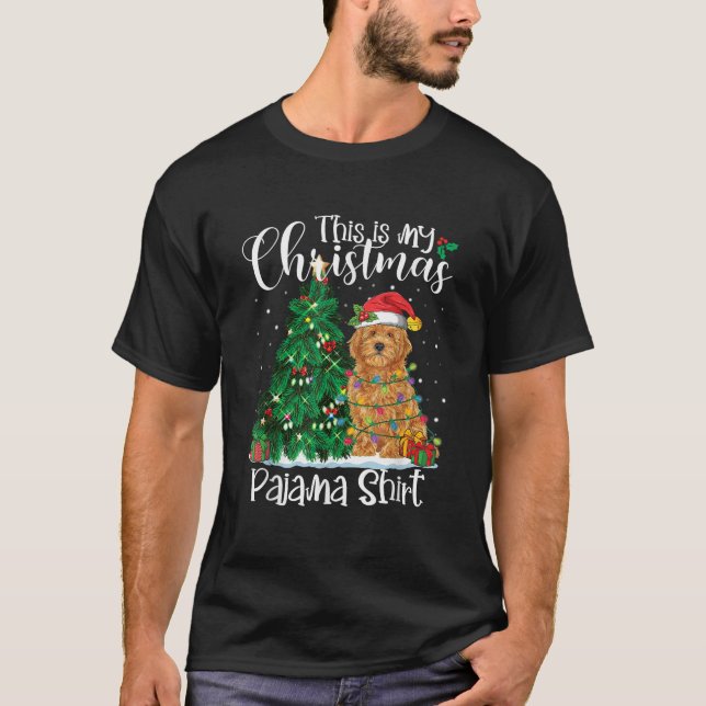 This Is My Christmas Pajama Goldendoodle Lover Dog T-Shirt (Vorderseite)