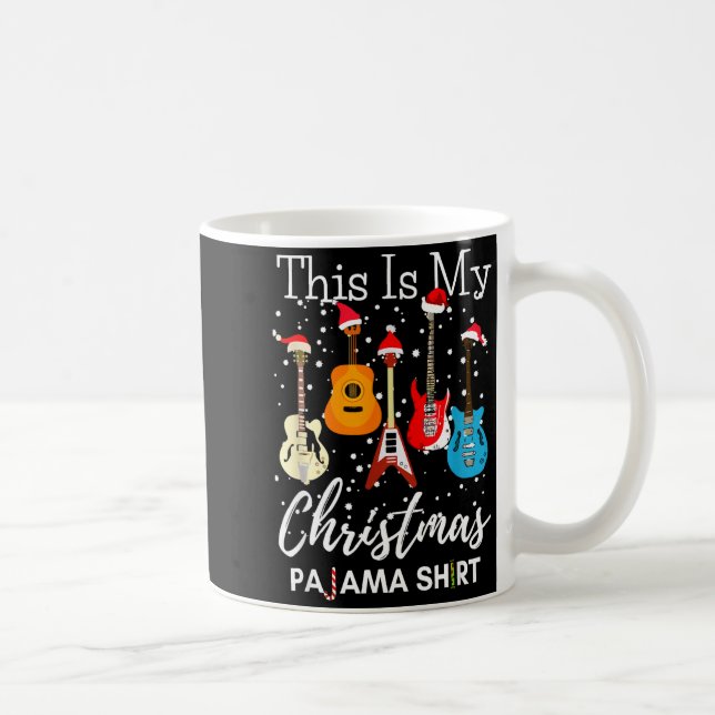 This Is My Christmas Pajama Guitar Guitarist Music Kaffeetasse (Rechts)