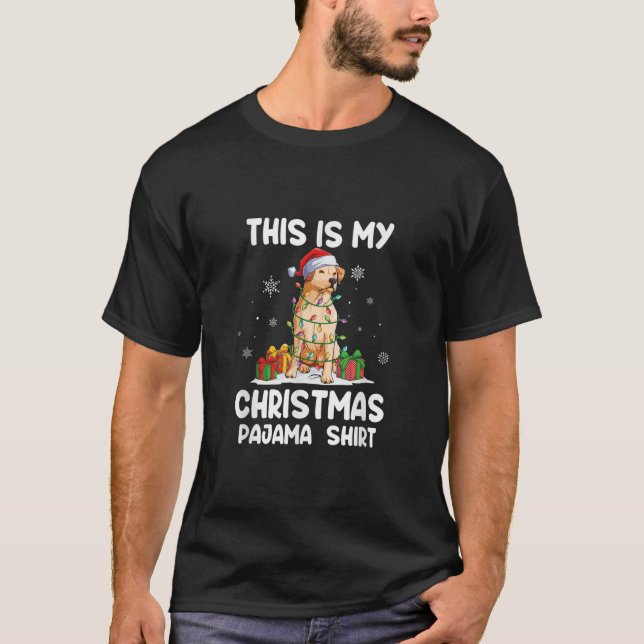 This Is My Christmas Pajama Labrador Dog Funny  T-Shirt (Vorderseite)