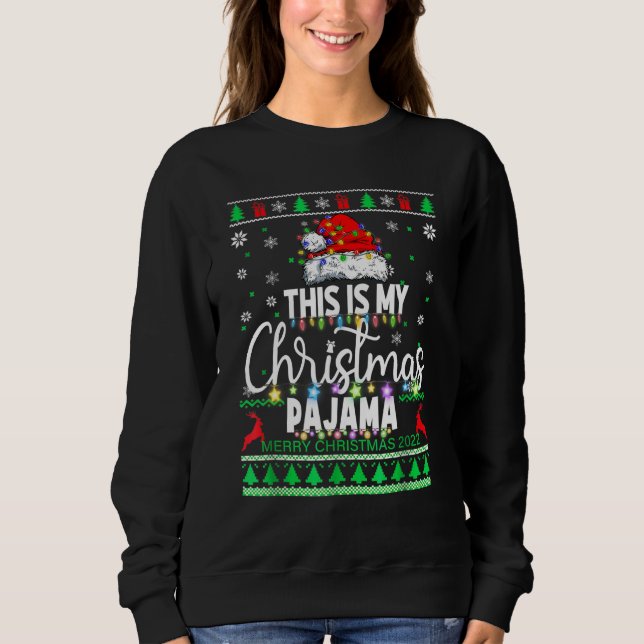 This Is My Christmas Pajama  Lights Men Women Kid  Sweatshirt (Vorderseite)
