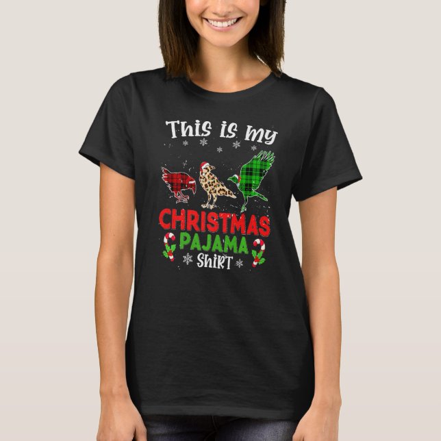 This Is My Christmas Pajama Raven Animals Leopard  T-Shirt (Vorderseite)