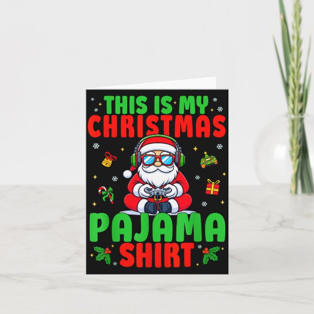 This Is My Christmas Pajama Santa Claus Video Game Karte (Vorderseite)