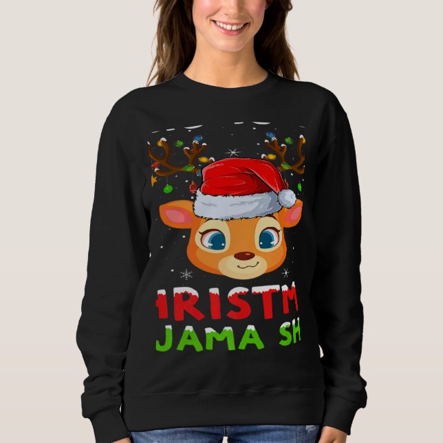 This Is My Christmas Pajama Santa Reindeer Xmas Sweatshirt (Vorderseite)