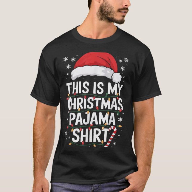 This Is My Christmas Pajama Shirt Adult Xmas Pjs M (Vorderseite)