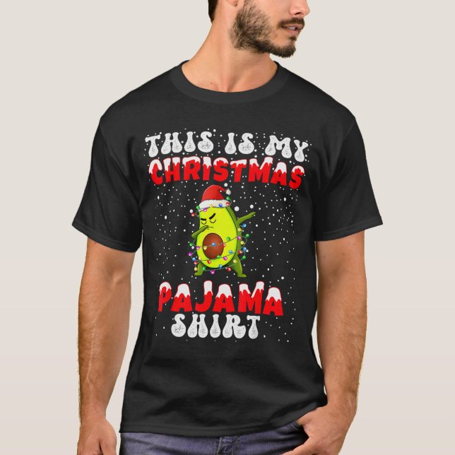 This Is My Christmas Pajama Shirt Avocado Dabbing  (Vorderseite)