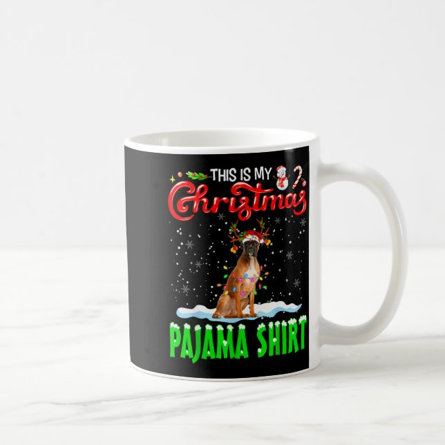 This Is My Christmas Pajama Shirt Boxer Christmas  Kaffeetasse (Rechts)