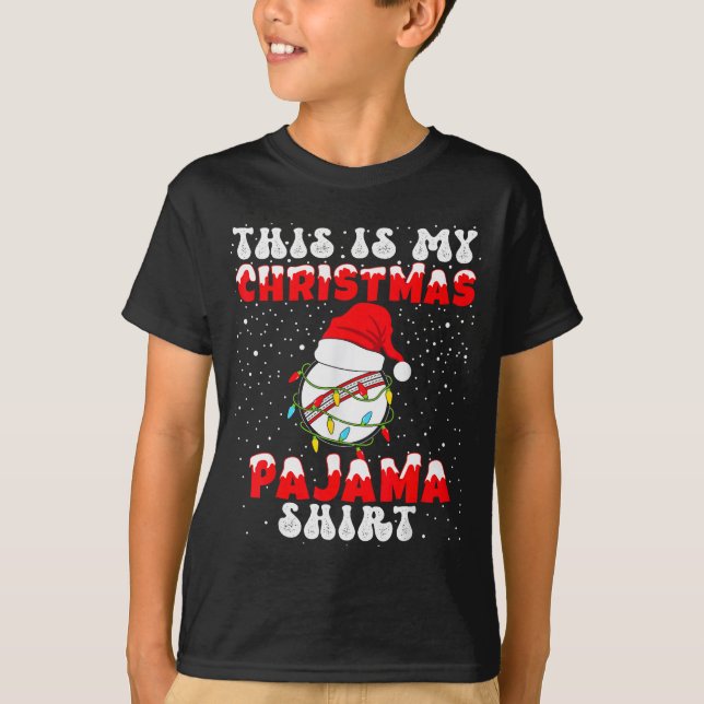 This Is My Christmas Pajama Shirt Cricket Player P (Vorderseite)