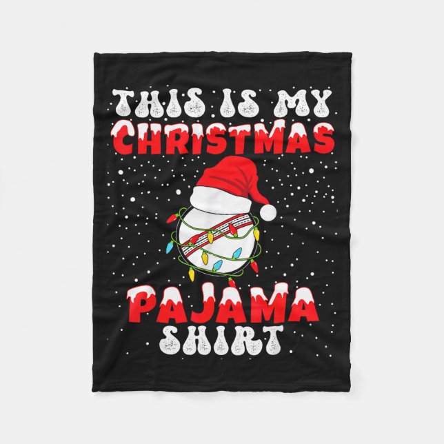 This Is My Christmas Pajama Shirt Cricket Player P Fleecedecke (Vorderseite)