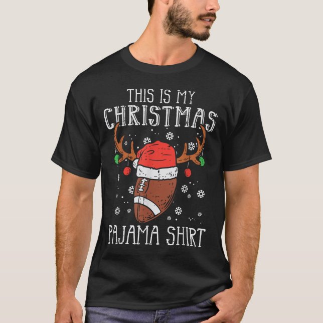 This Is My Christmas Pajama Shirt Football Xmas Sr (Vorderseite)