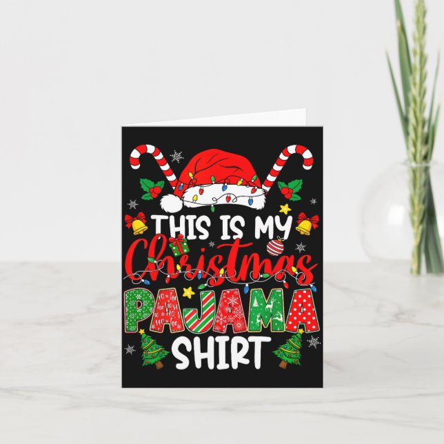 This Is My Christmas Pajama Shirt For Men Women Te Karte (Vorderseite)