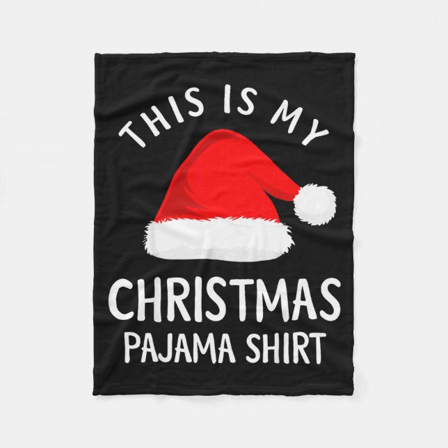 This Is My Christmas Pajama Shirt Funny Christmas  Fleecedecke (Vorderseite)