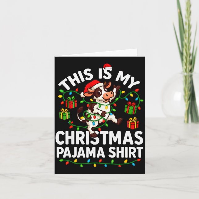 This Is My Christmas Pajama Shirt Funny Christmas  Karte (Vorderseite)