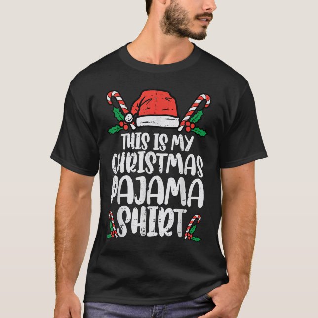 This Is My Christmas Pajama Shirt Funny Xmas Pjs M (Vorderseite)