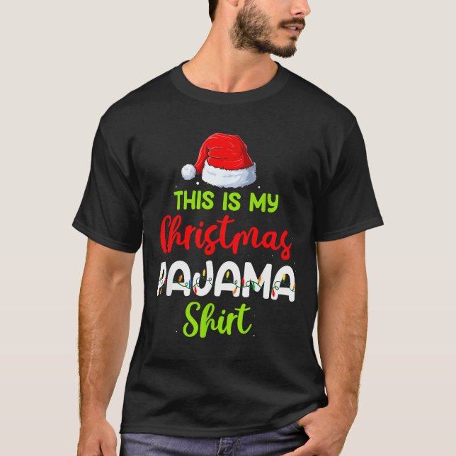This Is My Christmas Pajama Shirt Funny Xmas Pjs M (Vorderseite)