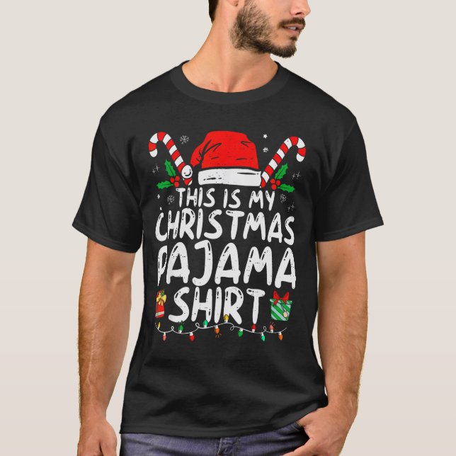 This Is My Christmas Pajama Shirt Funny Xmas Pjs M (Vorderseite)