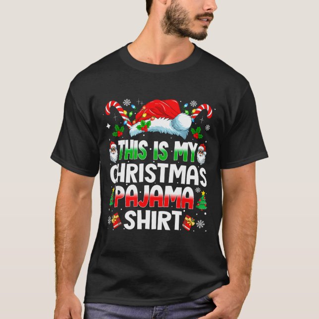 This Is My Christmas Pajama Shirt Funny Xmas Pjs M (Vorderseite)