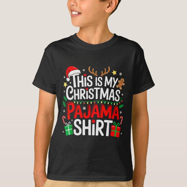 This Is My Christmas Pajama Shirt Funny Xmas Pjs M (Vorderseite)