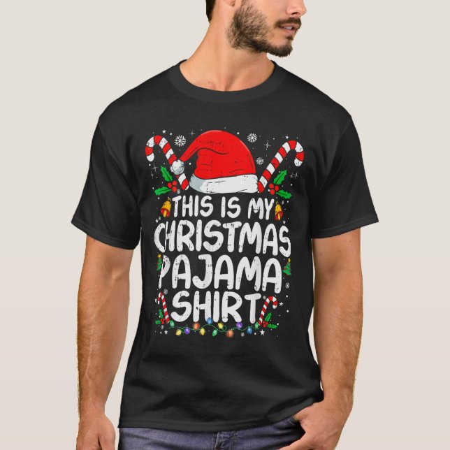 This Is My Christmas Pajama Shirt Funny Xmas Pjs M (Vorderseite)