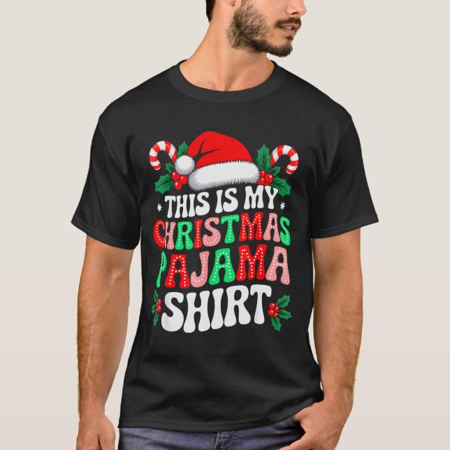 This Is My Christmas Pajama Shirt Funny Xmas Pjs M (Vorderseite)