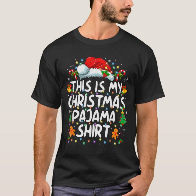 This Is My Christmas Pajama Shirt Funny Xmas Pjs M (Vorderseite)