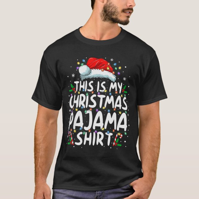 This Is My Christmas Pajama Shirt Funny Xmas Pjs M (Vorderseite)