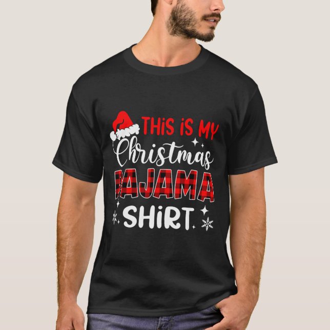 This Is My Christmas Pajama Shirt Funny Xmas Pjs M (Vorderseite)