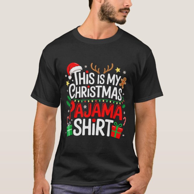 This Is My Christmas Pajama Shirt Funny Xmas Pjs M (Vorderseite)