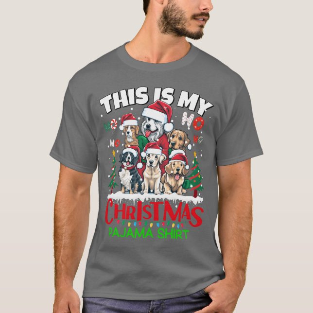 This is my Christmas Pajama shirt Puppy Dogs Santa (Vorderseite)