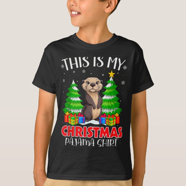 This Is My Christmas Pajama Shirt Sea Otter Xmas P (Vorderseite)