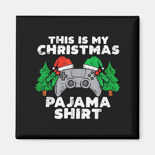This Is My Christmas Pajama Shirt Video Games Boys Magnet (Vorne)
