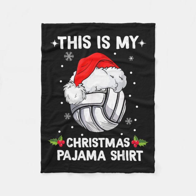 This Is My Christmas Pajama Shirt Volleyball Chris Fleecedecke (Vorderseite)