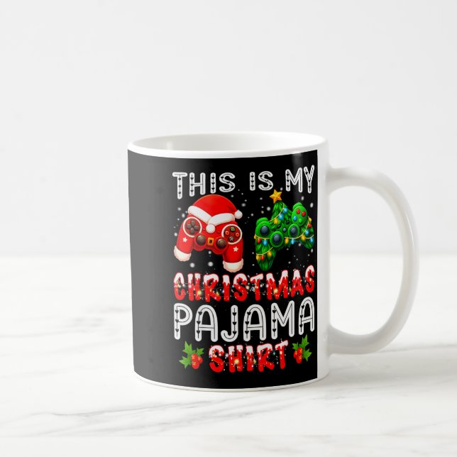 This Is My Christmas Pajama Shirts Controller Pjs  Kaffeetasse (Rechts)