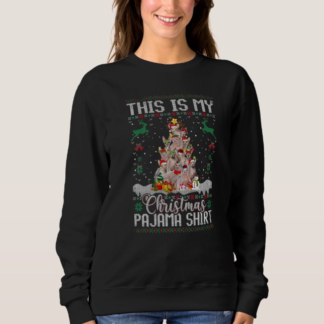 This Is My Christmas Pajama   Sphynx Cat Sweatshirt (Vorderseite)