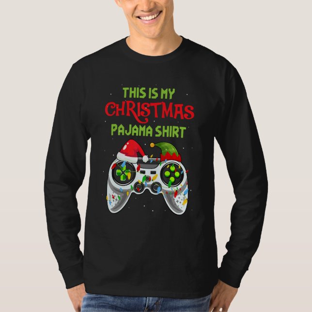 This is My Christmas Pajama  Video Game For Gamer  T-Shirt (Vorderseite)
