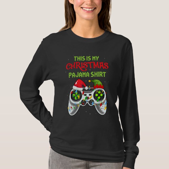 This is My Christmas Pajama  Video Game For Gamer  T-Shirt (Vorderseite)