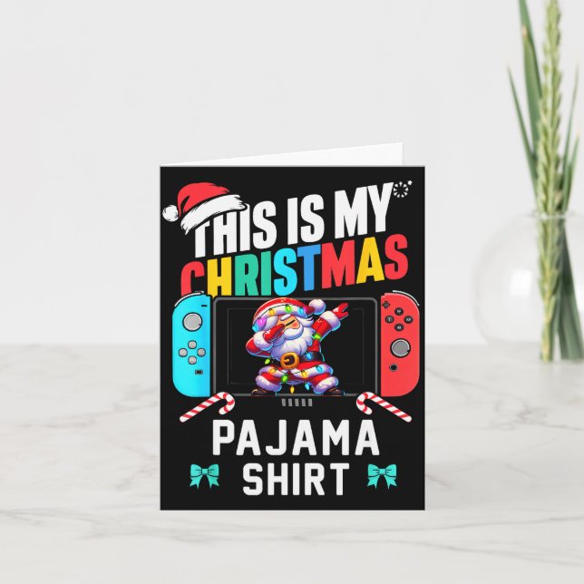 This Is My Christmas Pajama Video Game Gamer Boys  Karte (Vorderseite)