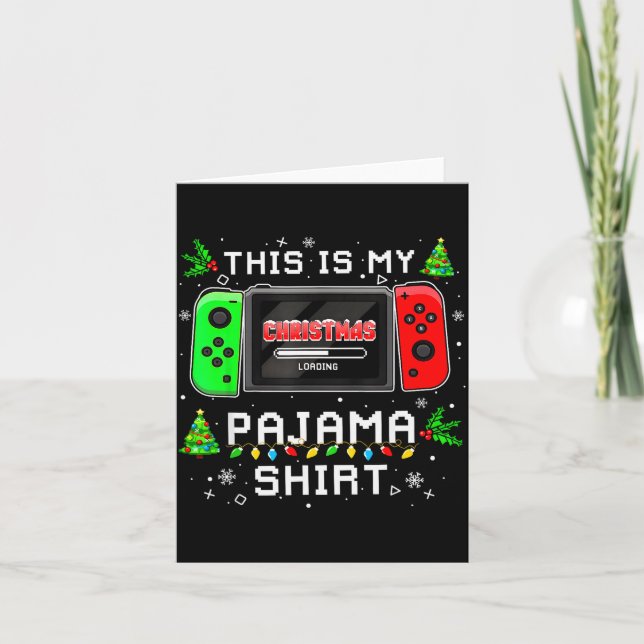 This Is My Christmas Pajama Video Game Gamer Boys  Karte (Vorderseite)