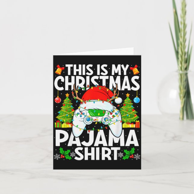 This Is My Christmas Pajama Video Gamer Christmas  Karte (Vorderseite)