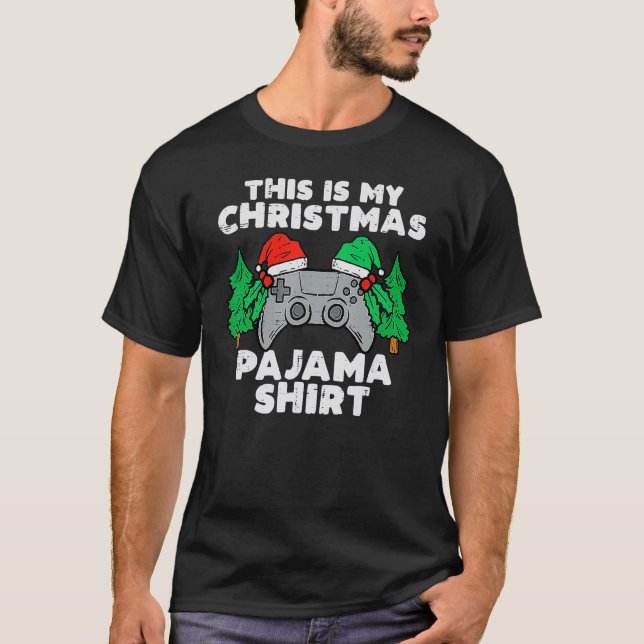 This Is My Christmas Pajama  Video Games Boys Men  T-Shirt (Vorderseite)