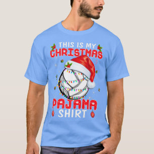This Is My Christmas Pajama Volleyball Xmas light T-Shirt