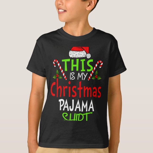 This Is My Christmas Pajama Xmas Family T Shirt  (Vorderseite)