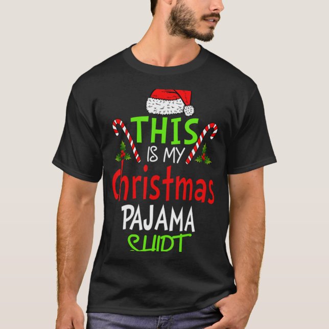 This Is My Christmas Pajama Xmas Family T Shirt  (Vorderseite)