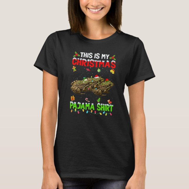 This Is My Christmas Pajama Xmas Frog Squad T-Shirt (Vorderseite)
