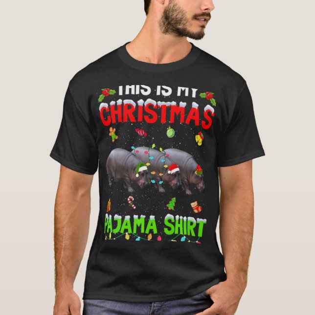 This Is My Christmas Pajama Xmas Hip Squad T Shirt (Vorderseite)
