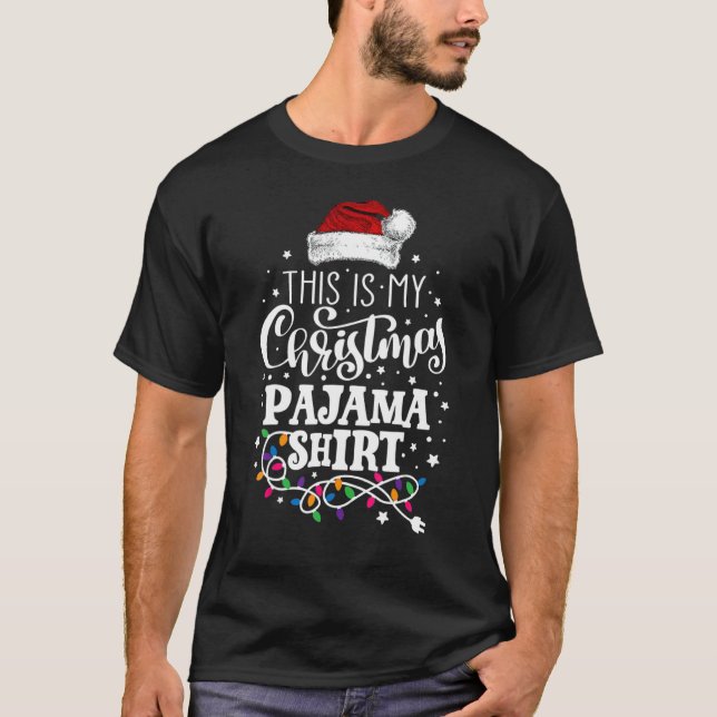 This Is My Christmas Pajama  Xmas Lights  Holiday T-Shirt (Vorderseite)