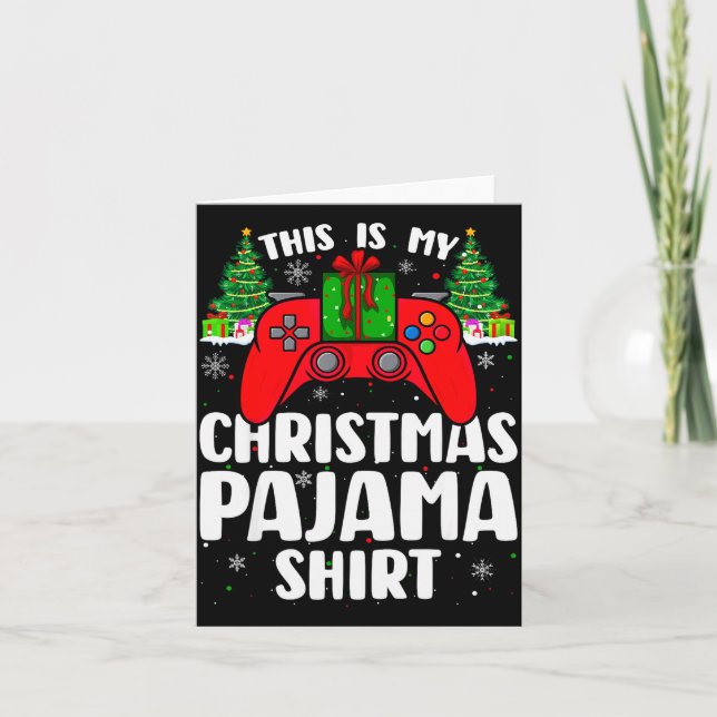 This Is My Christmas Pajamas Funny Video Game Game Karte (Vorderseite)