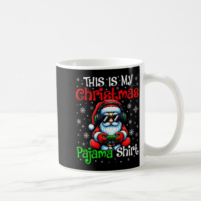 This Is My Christmas Pajamas Shirts Santa Xmas Men Kaffeetasse (Rechts)
