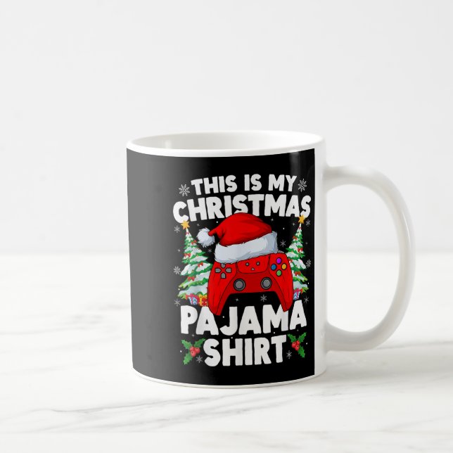 This Is My Christmas Pajamas Video Game Gamer Boys Kaffeetasse (Rechts)