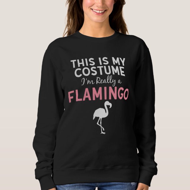 This Is My Costume I m a Flamingo Halloween  Costu Sweatshirt (Vorderseite)