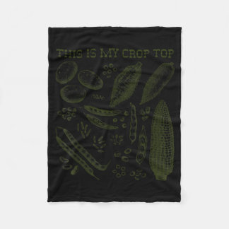 This Is My Crop Top Funny Gardening Pun Vegetable  Fleecedecke